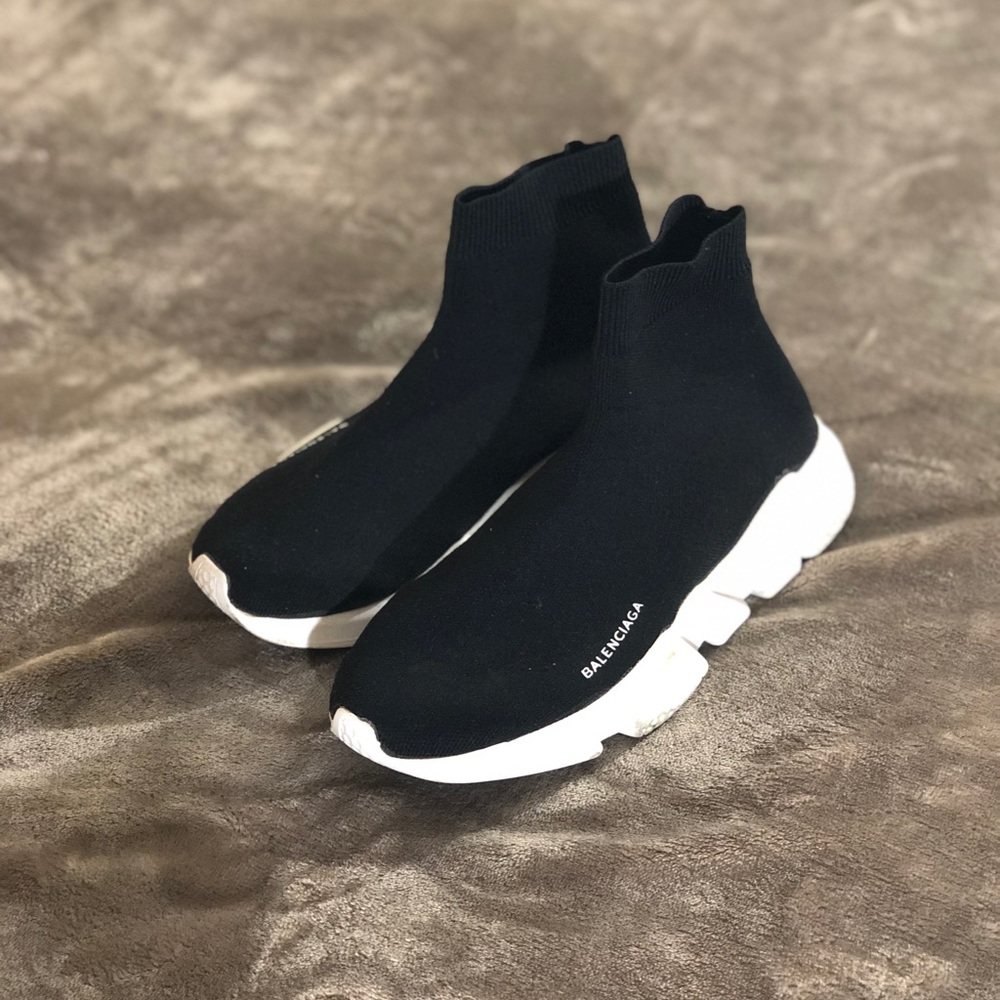 Balenciaga Speed Logo stretch knit sneakers